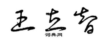 曾慶福王立智草書個性簽名怎么寫