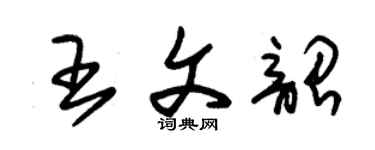 朱錫榮王文韶草書個性簽名怎么寫