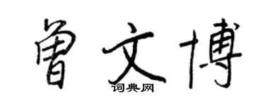 王正良曾文博行書個性簽名怎么寫