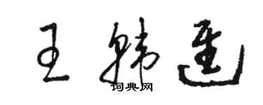 駱恆光王韓進草書個性簽名怎么寫