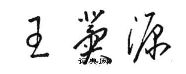 駱恆光王冀源草書個性簽名怎么寫