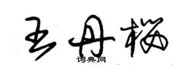 朱錫榮王丹櫻草書個性簽名怎么寫