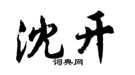 胡問遂沈開行書個性簽名怎么寫
