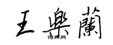 王正良王樂蘭行書個性簽名怎么寫