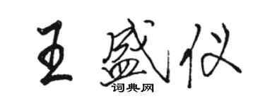 駱恆光王盛儀行書個性簽名怎么寫