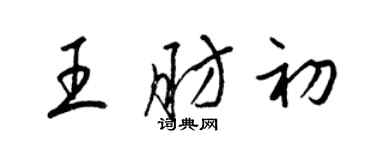 梁錦英王肪初草書個性簽名怎么寫