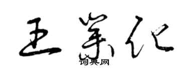 曾慶福王業化草書個性簽名怎么寫