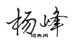 駱恆光楊峰行書個性簽名怎么寫