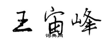 曾慶福王宙峰行書個性簽名怎么寫