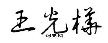 曾慶福王光樺草書個性簽名怎么寫