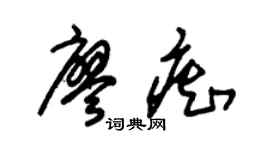 朱錫榮廖痴草書個性簽名怎么寫