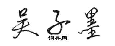 駱恆光吳子墨行書個性簽名怎么寫