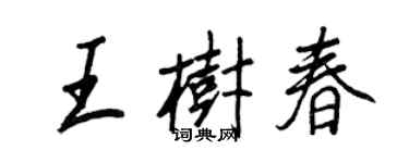 王正良王樹春行書個性簽名怎么寫