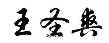 胡問遂王聖爽行書個性簽名怎么寫