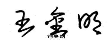 朱錫榮王金明草書個性簽名怎么寫