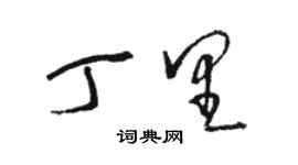 駱恆光丁里草書個性簽名怎么寫