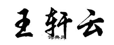 胡問遂王軒雲行書個性簽名怎么寫