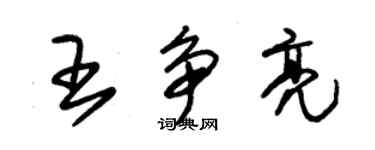 朱錫榮王爭亮草書個性簽名怎么寫