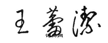 駱恆光王蕾潔草書個性簽名怎么寫