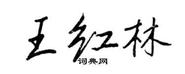 王正良王紅林行書個性簽名怎么寫