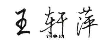 駱恆光王軒萍行書個性簽名怎么寫