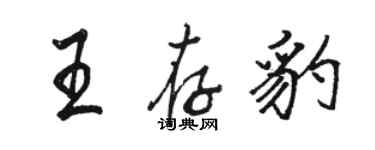 駱恆光王存豹行書個性簽名怎么寫