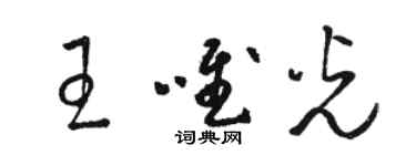 駱恆光王唯光草書個性簽名怎么寫