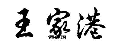 胡問遂王家港行書個性簽名怎么寫