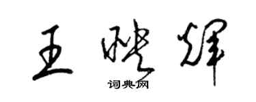 梁錦英王映輝草書個性簽名怎么寫