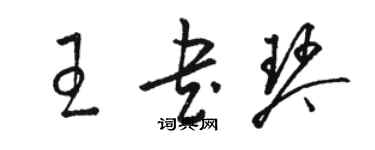 駱恆光王書琴草書個性簽名怎么寫