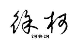 梁錦英徐柯草書個性簽名怎么寫