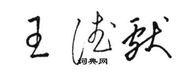 駱恆光王德獻草書個性簽名怎么寫