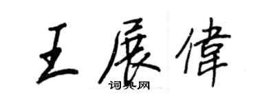 王正良王展偉行書個性簽名怎么寫