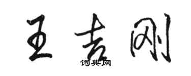 駱恆光王吉剛行書個性簽名怎么寫