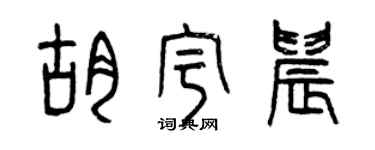 曾慶福胡宇晨篆書個性簽名怎么寫