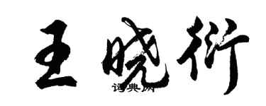 胡問遂王曉衍行書個性簽名怎么寫