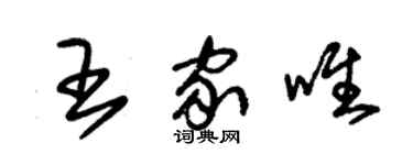 朱錫榮王家唯草書個性簽名怎么寫