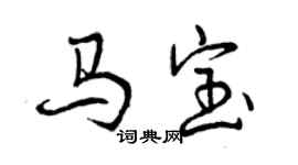 曾慶福馬寶行書個性簽名怎么寫