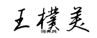 王正良王朴美行書個性簽名怎么寫