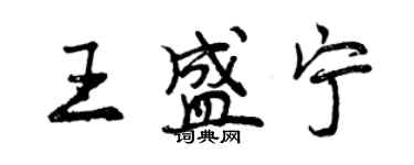 曾慶福王盛寧行書個性簽名怎么寫