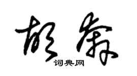 朱錫榮胡奔草書個性簽名怎么寫