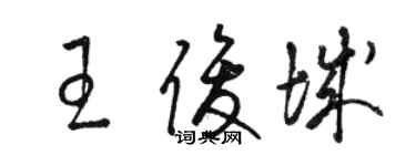 駱恆光王俊城草書個性簽名怎么寫