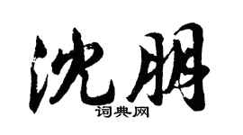 胡問遂沈朋行書個性簽名怎么寫