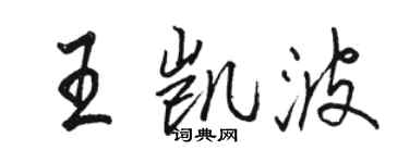 駱恆光王凱波行書個性簽名怎么寫