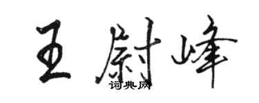 駱恆光王尉峰行書個性簽名怎么寫