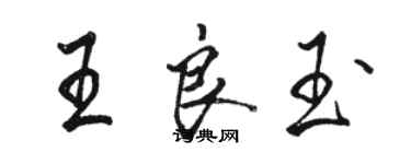 駱恆光王良玉行書個性簽名怎么寫