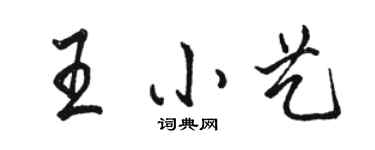 駱恆光王小藝行書個性簽名怎么寫