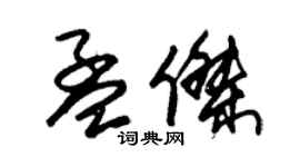 朱錫榮孟傑草書個性簽名怎么寫