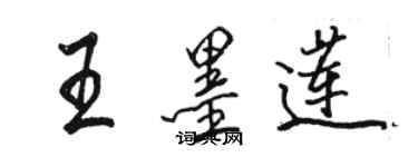 駱恆光王墨蓮行書個性簽名怎么寫