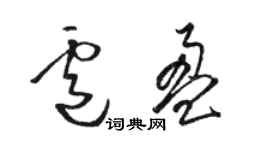 駱恆光盧盈草書個性簽名怎么寫